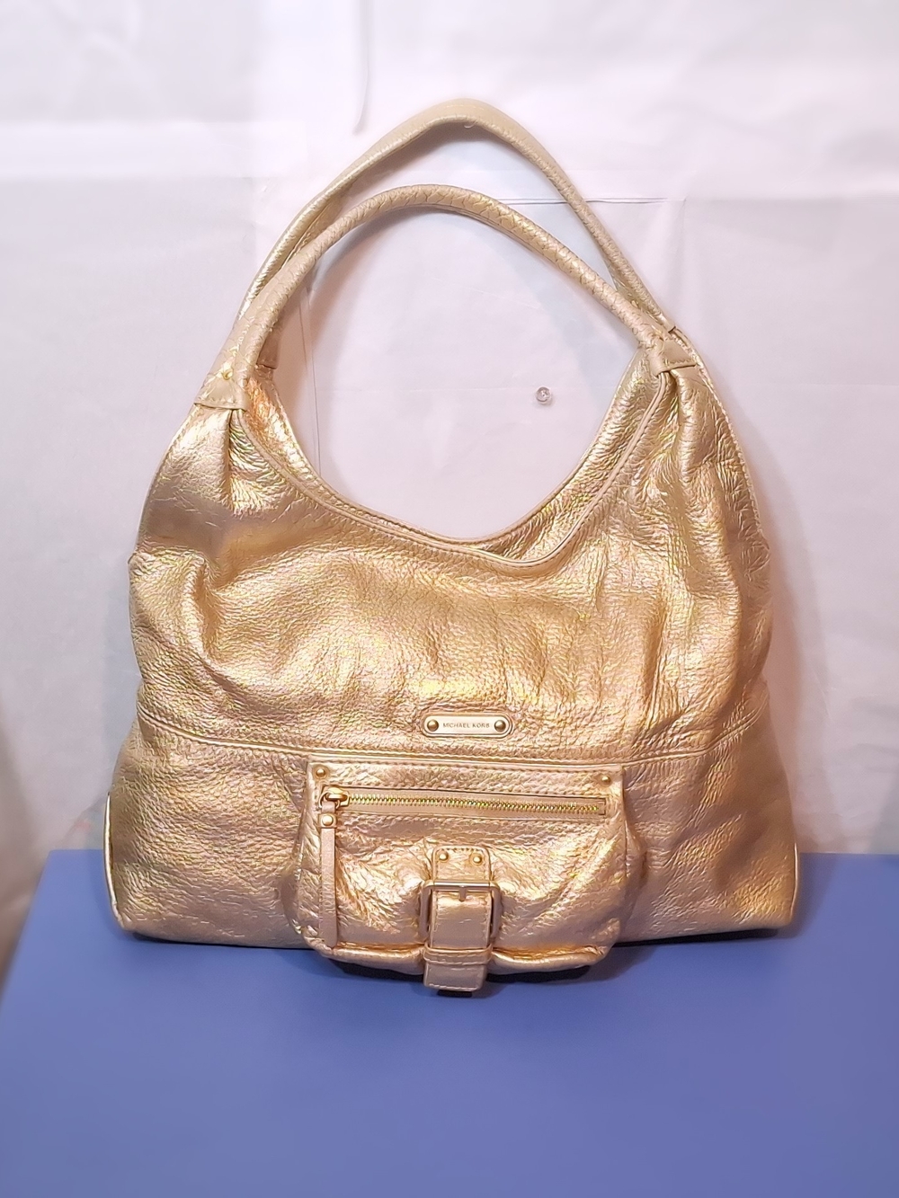 MICHAEL Michael Kors Metallic Gold Leather Hobo